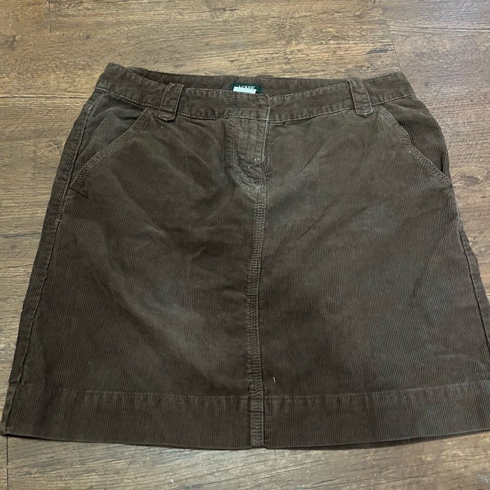 J. Crew Dark Brown Corduroy Mini Skirt